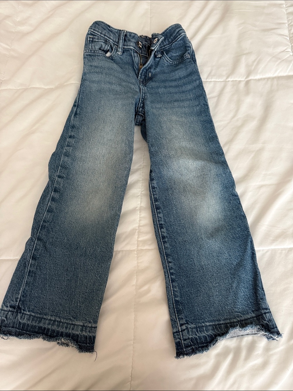 GAP Girl’s Wide-Leg Faded Blue Jeans